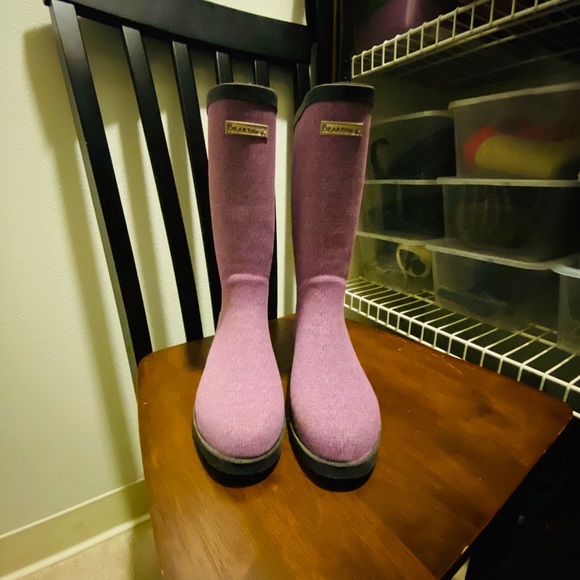 womens paw print rain boots